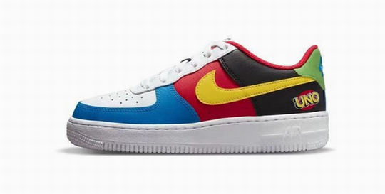 Cheap Nike Air Force 1 UNO Red Black Yellow Blue Shoes Men and Women-42 - Click Image to Close